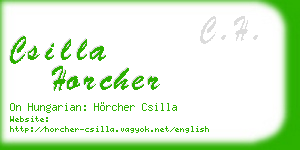 csilla horcher business card